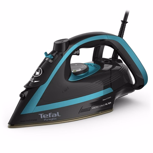 Tefal FV8066E0 – 3000 W garinis lygintuvas, 270 ml, 50 g/min., 280 g garų smūgis, juodas / mėlynas
