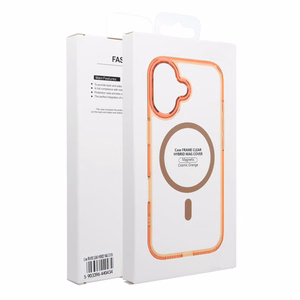 Чехол Samsung S26 ULTRA Frame Clear Hybrid Mag Cover, совместимый с MagSafe, hermes оранжевый