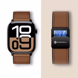 FORCELL F-DESIGN FA21 ekologiškos odos dirželis APPLE laikrodžiui 38 / 40 / 41 mm rudas