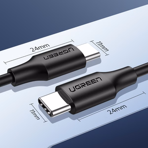 Ugreen US286 USB-C - USB-C 3A 480Mb/s laidas 3m juodas