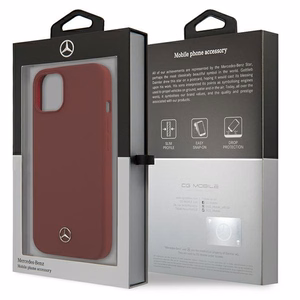 Mercedes Silikoninė Linija Dėklas iPhone 13 mini - Raudonas