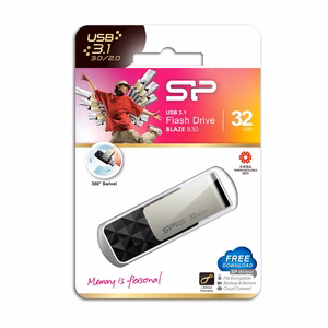 Silicon Power Blaze B30 USB atmintinė 32 GB USB Type-A 3.0 (3.1 Gen 1) juoda