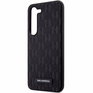 Karl Lagerfeld KLHCS23SSAKLHPK S23 S911 жёсткий чехол чёрный/чёрный Saffiano Mono с металлическим логотипом
