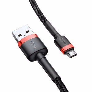 Кабель Baseus Cafule Micro USB 2A 3м (чёрно-красный)