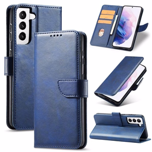 Elegantiškas magnetinis dėklas Flip Cover Samsung Galaxy S22+ (S22 Plus) mėlynas