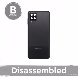 Back Cover Compatible With Samsung A125 A12 / Black / with camera lens 100% original (9/10 disassembled)