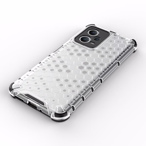 Honeycomb dėklas telefonui Xiaomi Redmi Note 12 5G / Poco X5 5G šarvuotas hibridinis dangtelis juodas