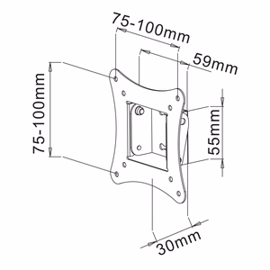 Techly ICA-LCD-900 76,2 cm (30") Juoda