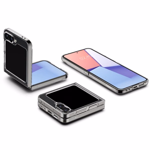 Spigen AirSkin dėklas, skirtas Samsung Galaxy Z Flip6 / Z Flip7 FE, visiškai skaidrus