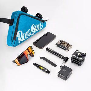 Rockbros G002 Flash Journey trikampis 1,4 l dviračio rėmo krepšys – mėlynas