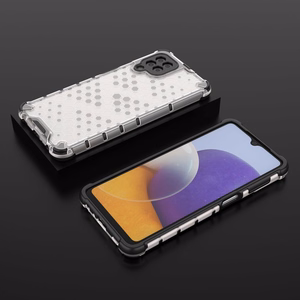 Honeycomb dėklas apsauginis su TPU buferiu Samsung Galaxy A22 4G skaidrus