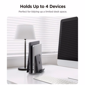 SPIGEN LD208S4 VERTIKALUS NEŠIOJAMOJO KOMPIUTERIO STOVAS SPACE pilkas