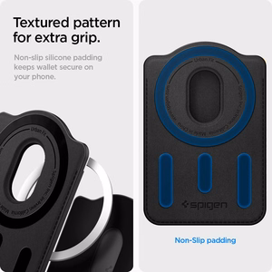 Spigen Urban Fit magnetinis „MagSafe“ kortelių dėklas telefonui – juodas