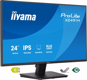iiyama ProLite X2491H-B1 – kompiuterio monitorius, 23,8 col., Full HD 1920×1080, juodas