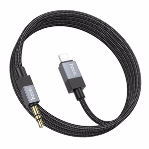 Cable AUX Jack 3,5 mm (male) to Lightning (male) Hoco 1 m UPA32A black