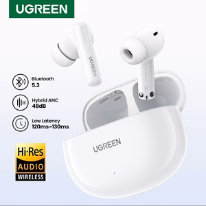 Ugreen HiTune T6 Беспроводные наушники с ANC + кабель USB-A — USB-C — белый