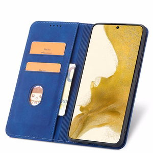 Magnet Fancy Case чехол для Samsung Galaxy S22 + (S22 Plus) кошелёк-чехол с держателем для карт синий