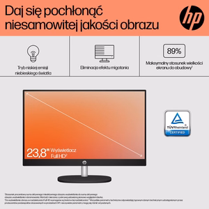 HP 24-cr0334nw AMD Ryzen™ 7 7730U 60,5 cm (23,8") 1920 × 1080 px All-in-One kompiuteris 16 GB DDR4-SDRAM 512 GB SSD Free DOS Wi-Fi 6 (802.11ax) Baltas