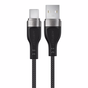 Acefast C11-04 Магнитный плетёный кабель USB-A - USB-C 3A 1.2m - чёрный
