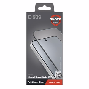 SBS Full Cover grūdintas stiklas, skirtas Xiaomi Redmi Note 15 Pro
