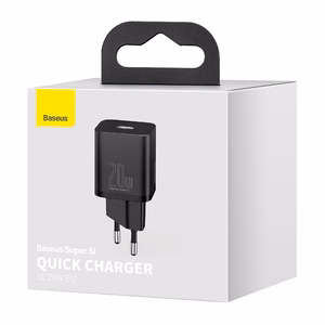 Baseus Super Si 20W USB-C įkroviklis, baltas (CCSUP-B02)