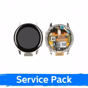 LCD ekranas skirtas Samsung Watch Active 40mm su rėmeliu / sidabrinis / (Service Pack)