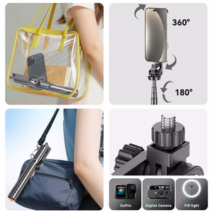 Blavec Selfie Stick Aluminium Fusion P-12 Magsafe Auto pop trikojis + nuotolinio valdymo pultas 1,60 m (SSFP12-MTRAPB160) juodas