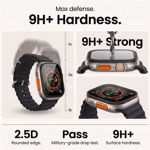 Tech-Protect grūdintas stiklas 2 vnt. Apple Watch Ultra 49mm juodas