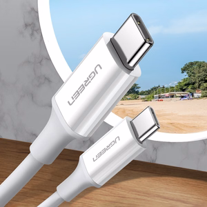 Ugreen US264 60518 USB-C — USB-C PD QC AFC Кабель 1м — белый