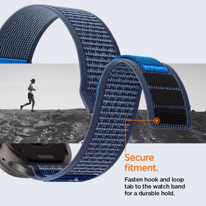 Spigen Athlex Air 2 dirželis Apple Watch 8 / 9 / 10 / 11 / SE / Ultra (44 / 45 / 46 / 49 mm) tamsiai mėlynas