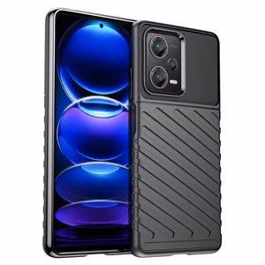 Thunder Case dėklas Xiaomi Redmi Note 12 Pro+ silikoninis šarvuotas dėklas juodas