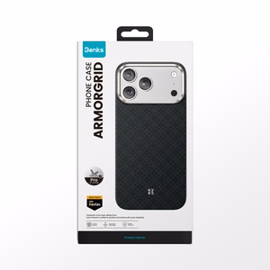 "Benks Magnetic Armor Pro Armor Grid Kevlar korpusas su metaliniu rėmeliu 600D (Y070), skirtas "Iphone 17 Pro Max", juodos spalvos