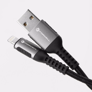 FORCELL F-ENERGY C257 kabelis USB A į Lightning 2,4A 12W Cafule 0,25 m juodas