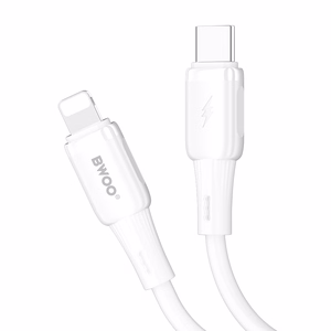BWOO silicone cable X329CL 27W USB-C - lightning 1m white