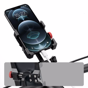 Rockbros 25210039002 telefono laikiklis, tvirtinamas prie vairo kolonėlės dangtelio – juodas