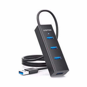 UNITEK Y-3089V01 USB 3.2 Gen 1 Type-A šakotuvas 5000 Mbit/s juodas