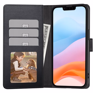 Tech-Protect Wallet dėklas iPhone 16e - matinė juoda