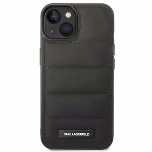 Karl Lagerfeld Puffy Pailgas Logotipas iPhone 14 dėklas - juodas
