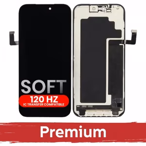LCD Ekranas suderinamas su iPhone 17 Pro Juodas (SOFT OLED / Stable 120Hz / Premium) *Removable IC*