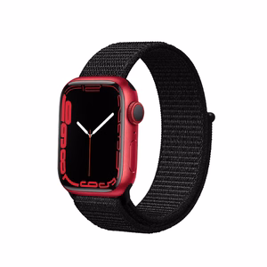 Ремешок Crong Nylon Reflex Sport для Apple Watch 44 / 45 / 46 / 49 mm, чёрный