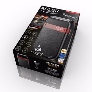 Adler AD 2923 – rotary electric shaver with trimmer, up to 45 min, NiMH, black