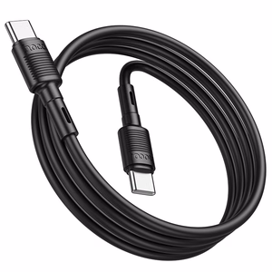 Hoco X83 60W Type-C to Type-C 1.0m juodas USB kabelis
