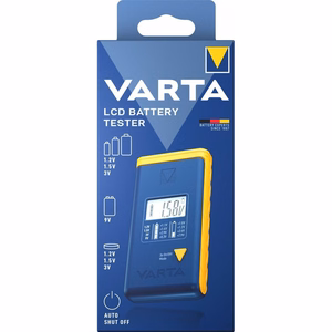 Тестер батареек VARTA с цифровым дисплеем (AA, AAA, Type C, Type D, 9V, кнопочные) 893101111 синий