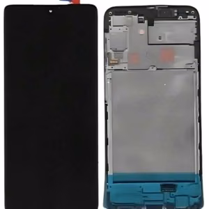 Ekranas Samsung A245 A24 4G su lietimui jautriu stikliuku ir rėmeliu Black originalus (service pack)