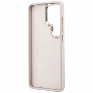Guess чехол 4G Embossed Ring MagSafe Samsung Galaxy S26 Ultra розовый
