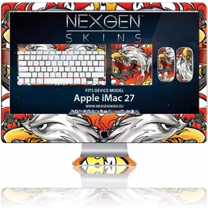 Nexgen dekoratyvinis 3D efekto lipdukų komplektas, skirtas 27 colių iMac, „Iron Eagle 3D“