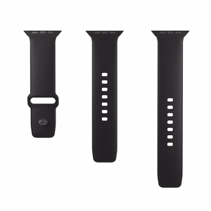 Силиконовый ремешок Puro Icon для Apple Watch 42 / 44 / 45 / 49 мм - чёрный (2 шт.)