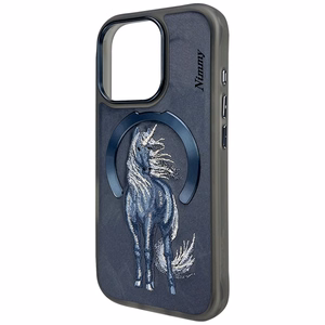 Nimmy Magnetinis fantazijos gyvūnas dėklas telefonui iPhone 16 Pro Max - mėlynas