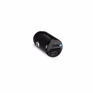 Puro Mini 30W Power Delivery 2 x USB-C automobilinis įkroviklis - juodas
