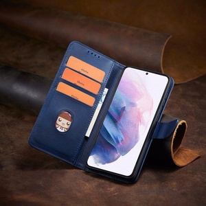 Elegantiškas magnetinis dėklas Flip Cover Samsung Galaxy S22+ (S22 Plus) mėlynas
